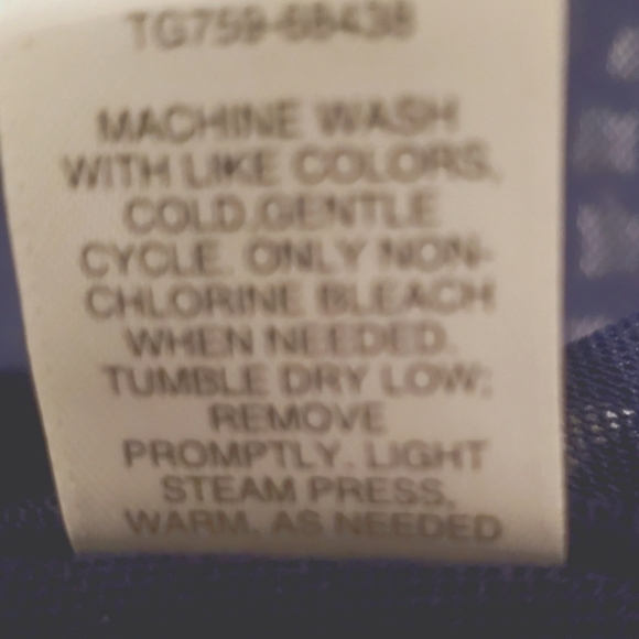 PENDLETON Nylon A Line Flowy Mid Calf Length Midi Skirt Size 10 Navy & White - Picture 9 of 9